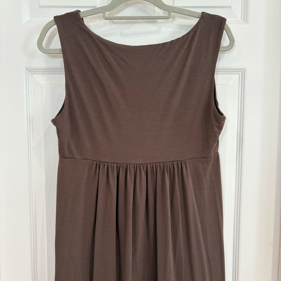 Saint Tropez West Fit& Flare Empire Sleeveless Brown Stretch Knit Tank Dress XL - Picture 7 of 15